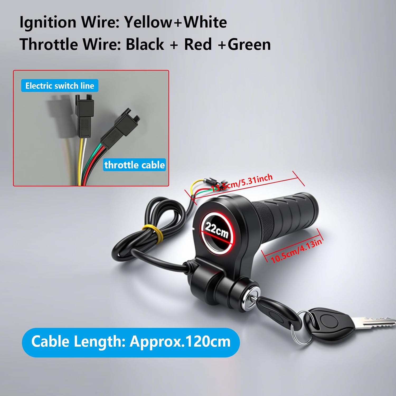 Ridstar Q20 full twist throttle with two keys